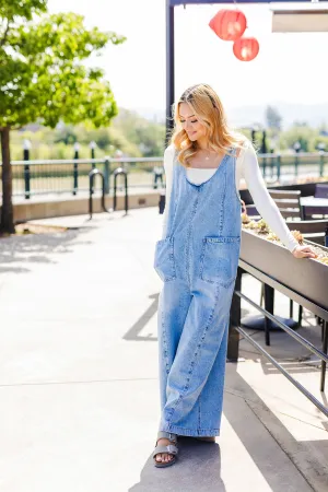 The Farmers Market Washed Denim Overalls