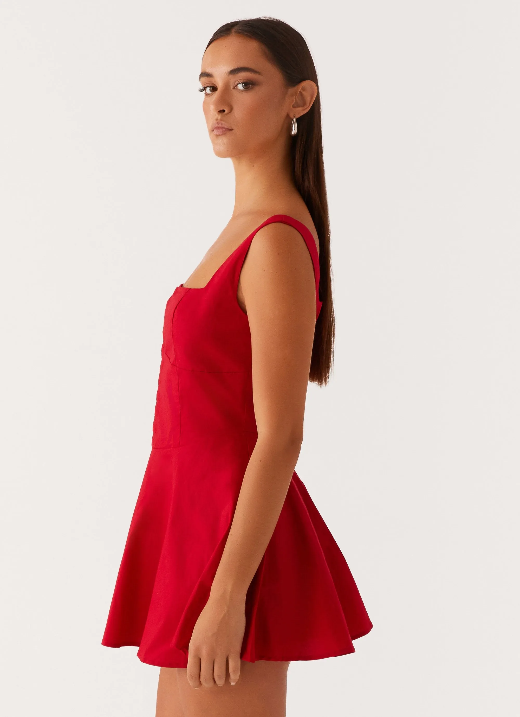 The Isle Mini Dress - Red Sophisticated Comfort Free Step