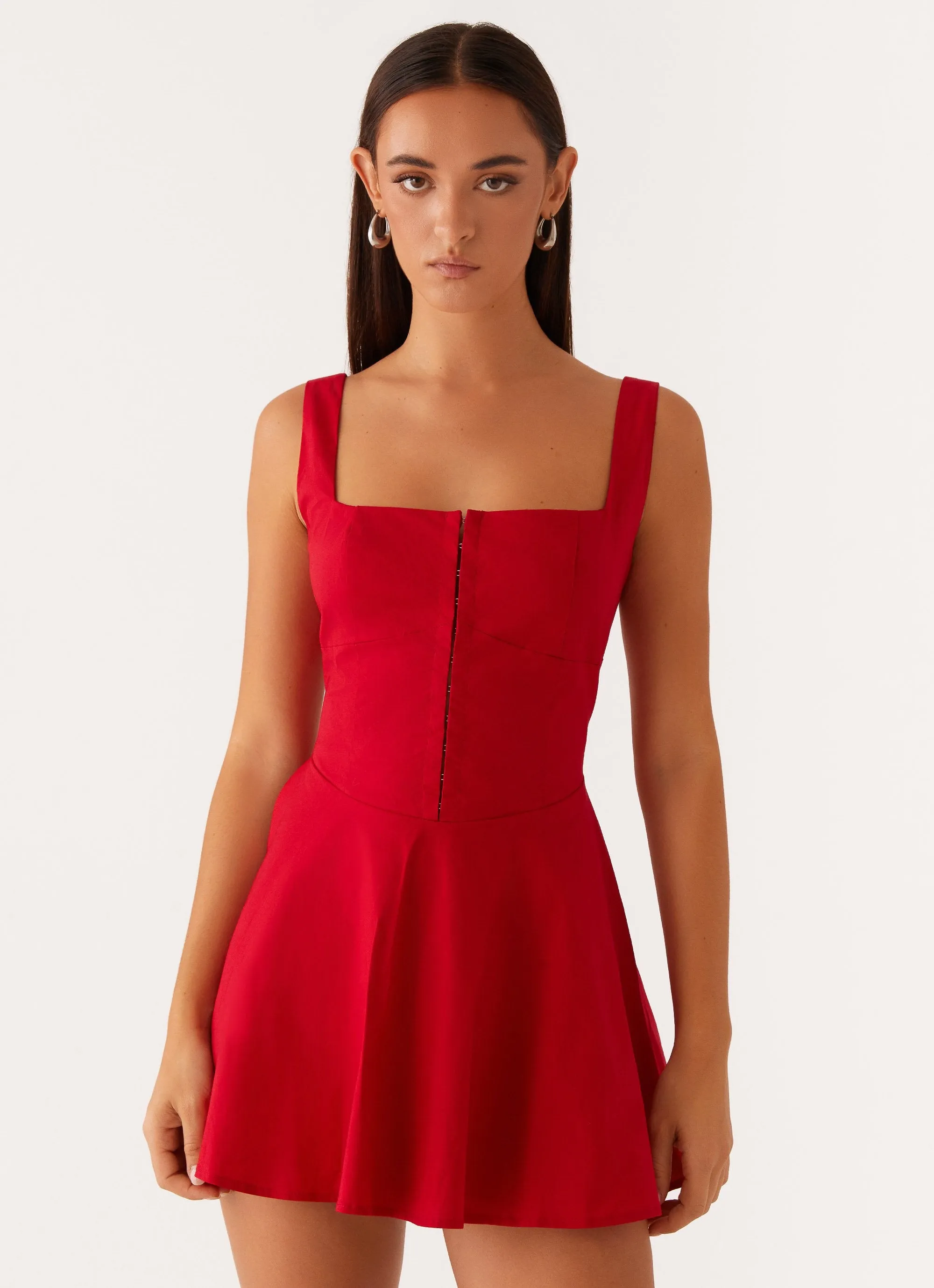 Influencer-Style The Isle Mini Dress - Red