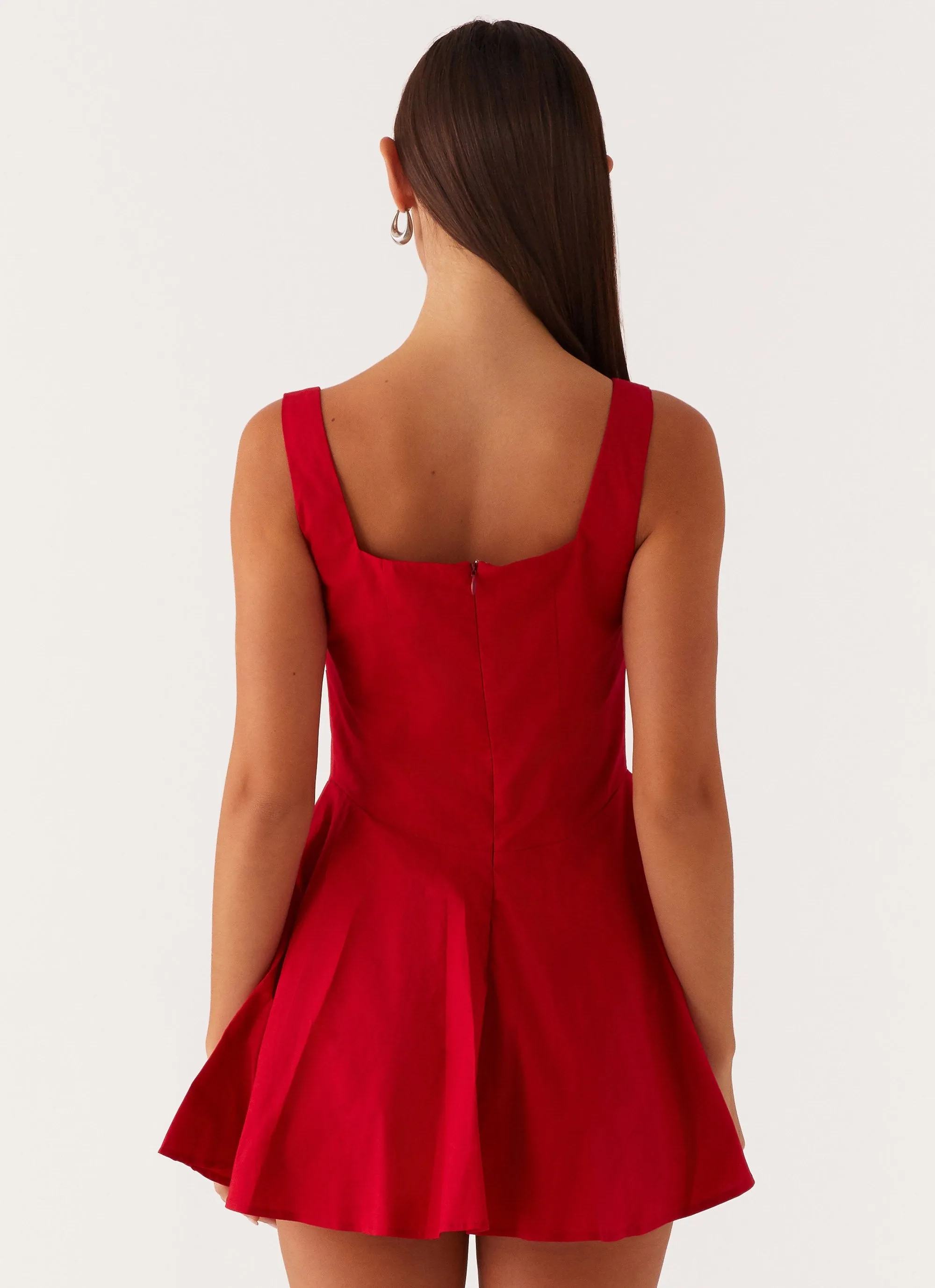 The Isle Mini Dress - Red Tasteful Detail