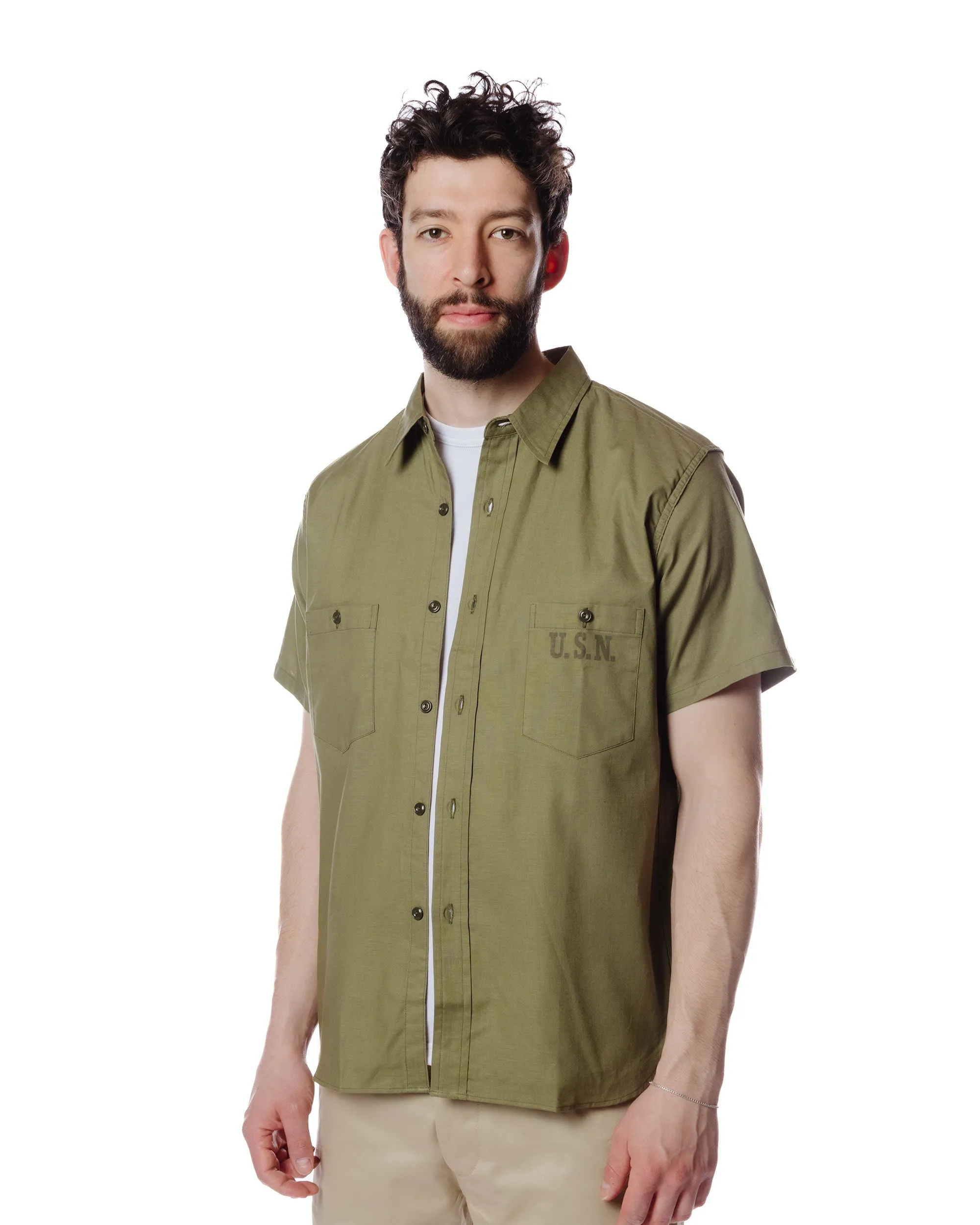 The Real McCoy's MS19017 N-3 Utility Shirt S/S Olive