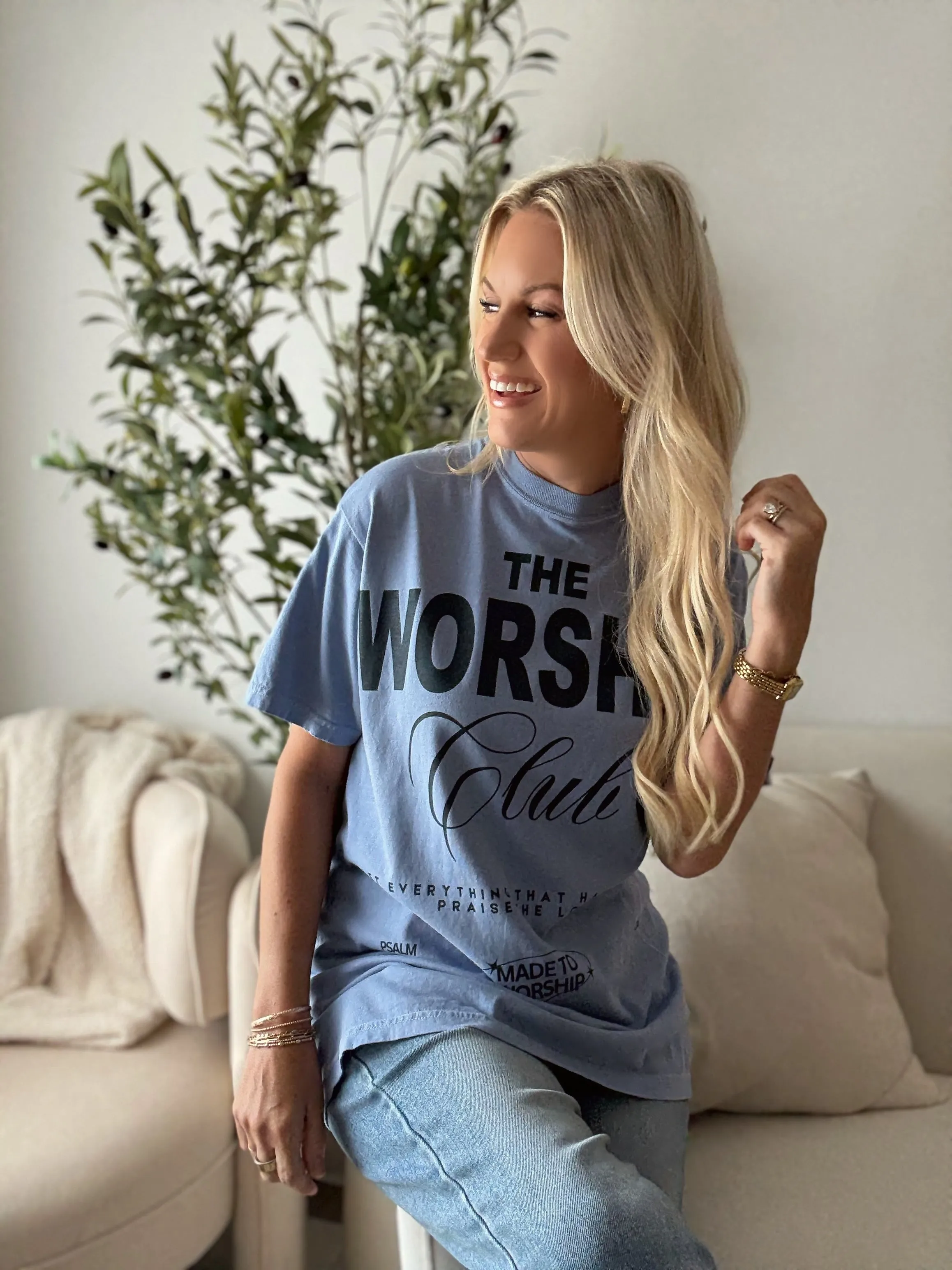 The Worship Club Tee Breathable Knit Fabric