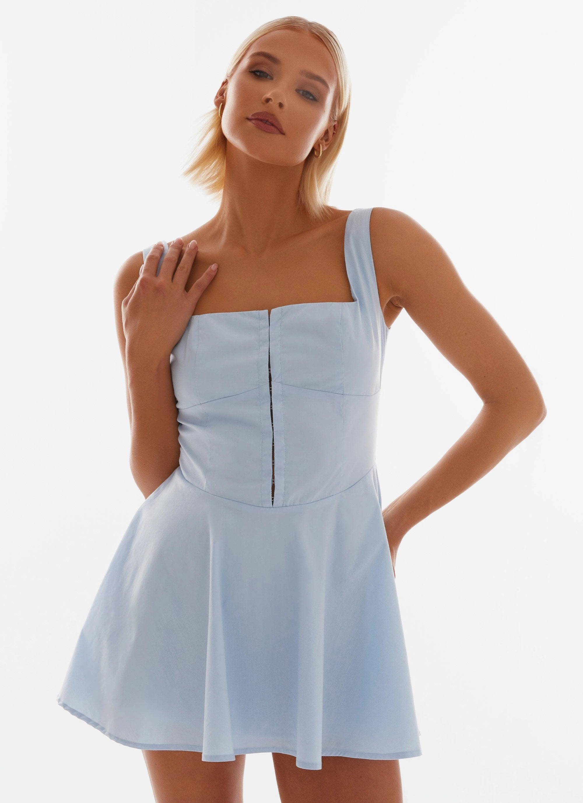 Effortless Elegance The Isle Mini Dress - Blue