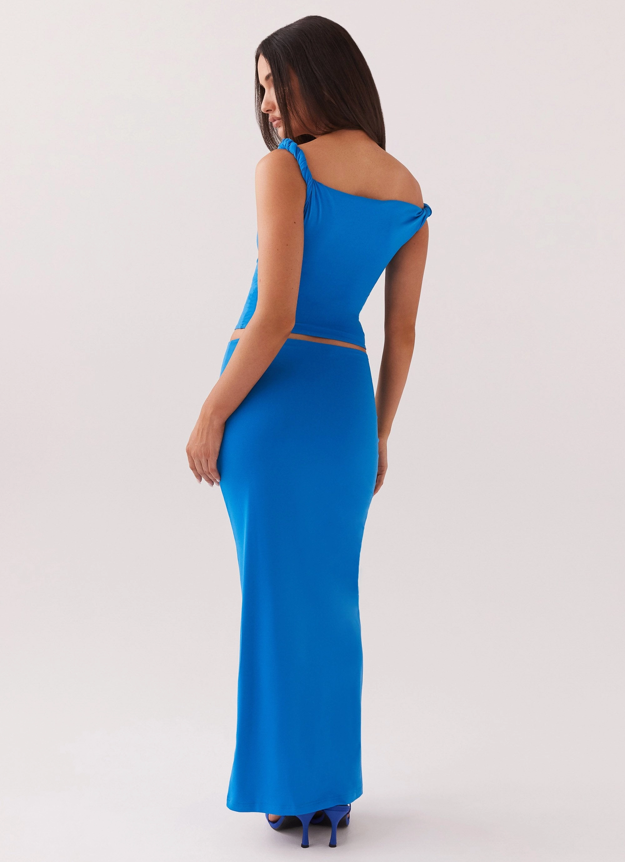 Couture Inspired Solace Soul Maxi Skirt - Cobalt