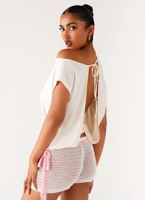 ComfortStretch Raeni Off Shoulder Top - Ivory