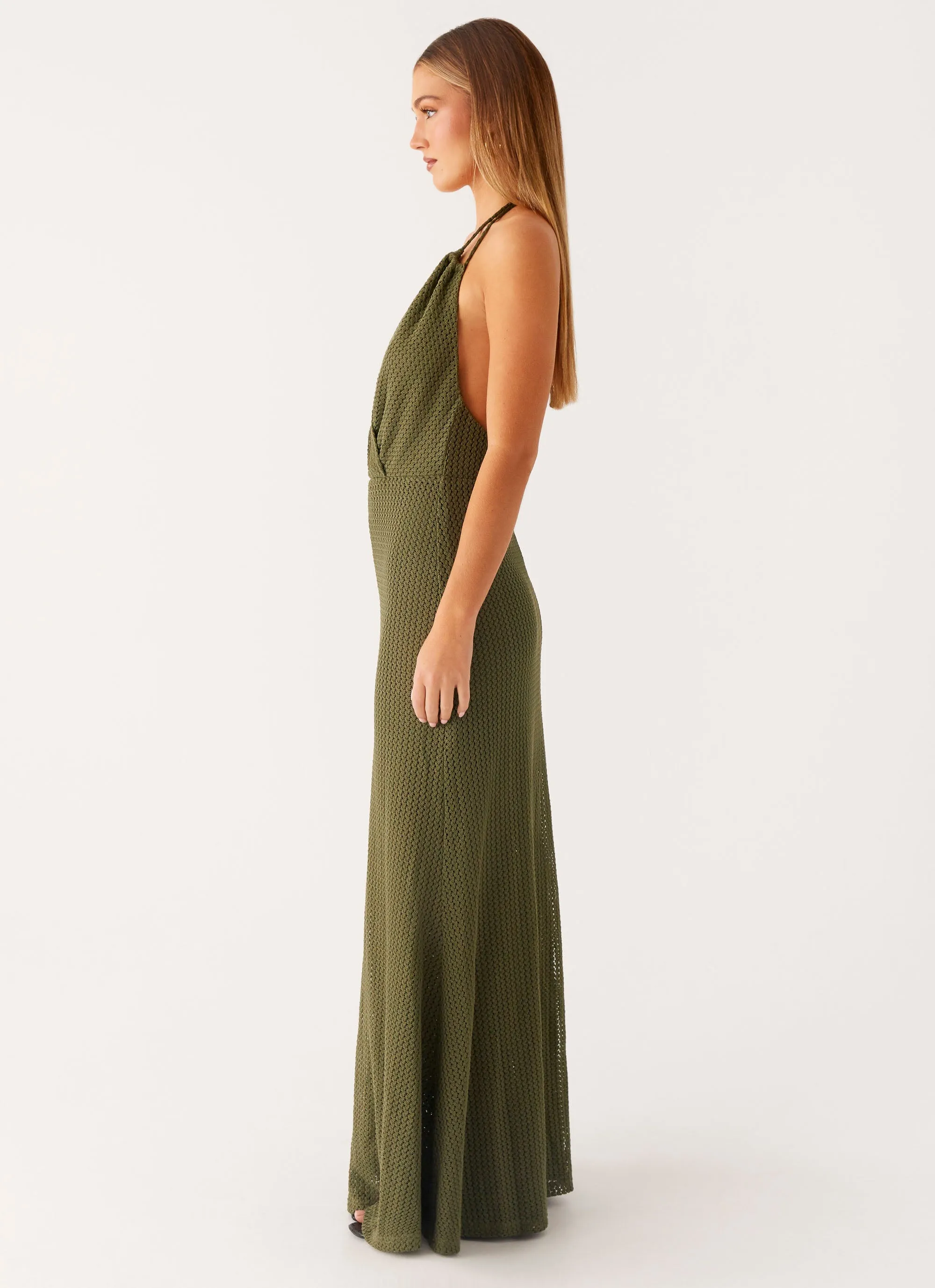 Casual event dress Kind Light Thora Maxi Dress - Olive
