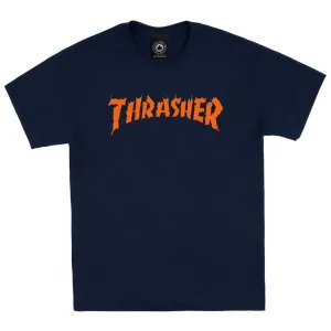 Thrasher Burn it Down S/S Tee - Navy