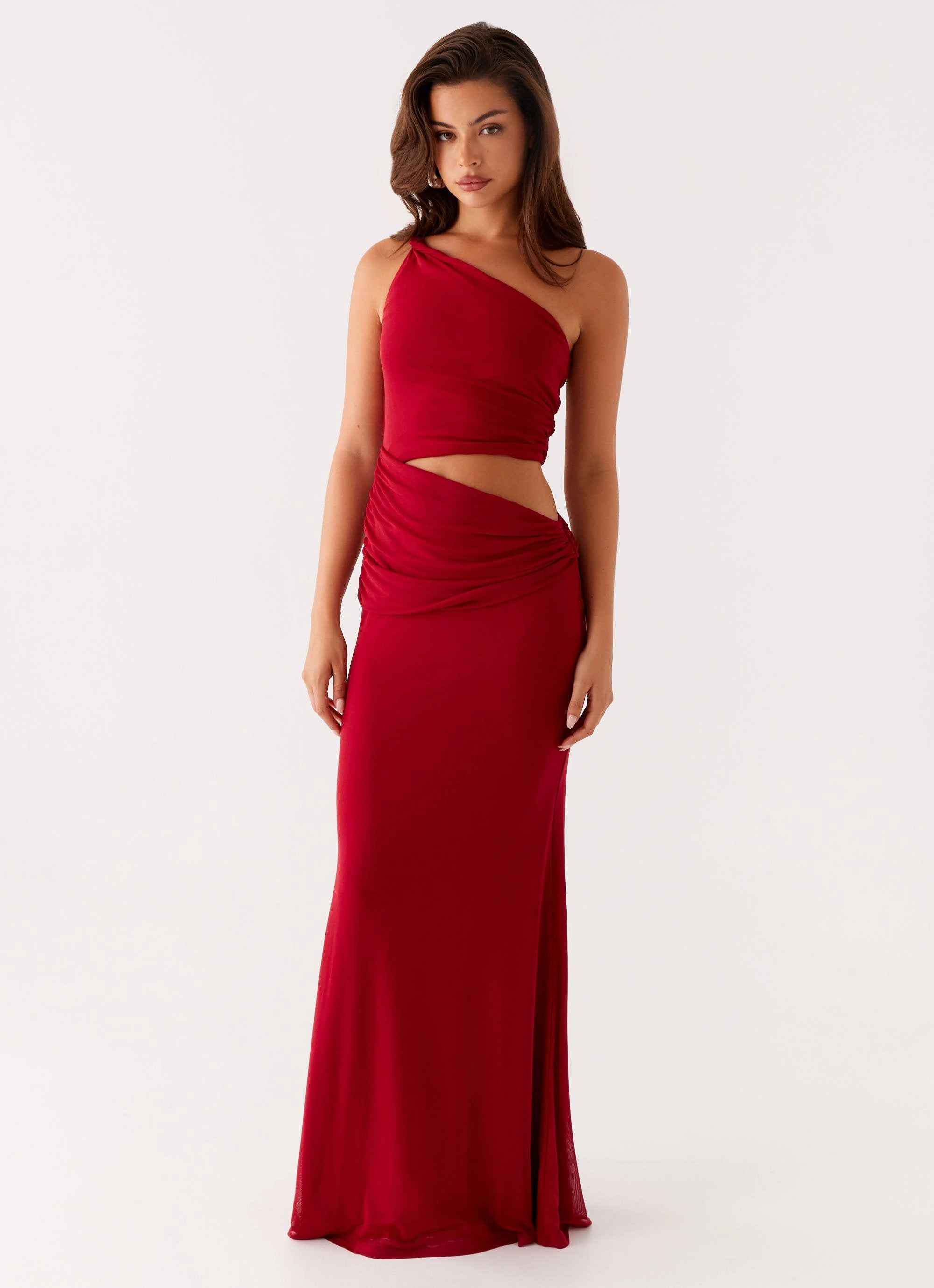 Three Wishes Maxi Dress - Raspberry Modern Motion Sweetheart-Neck