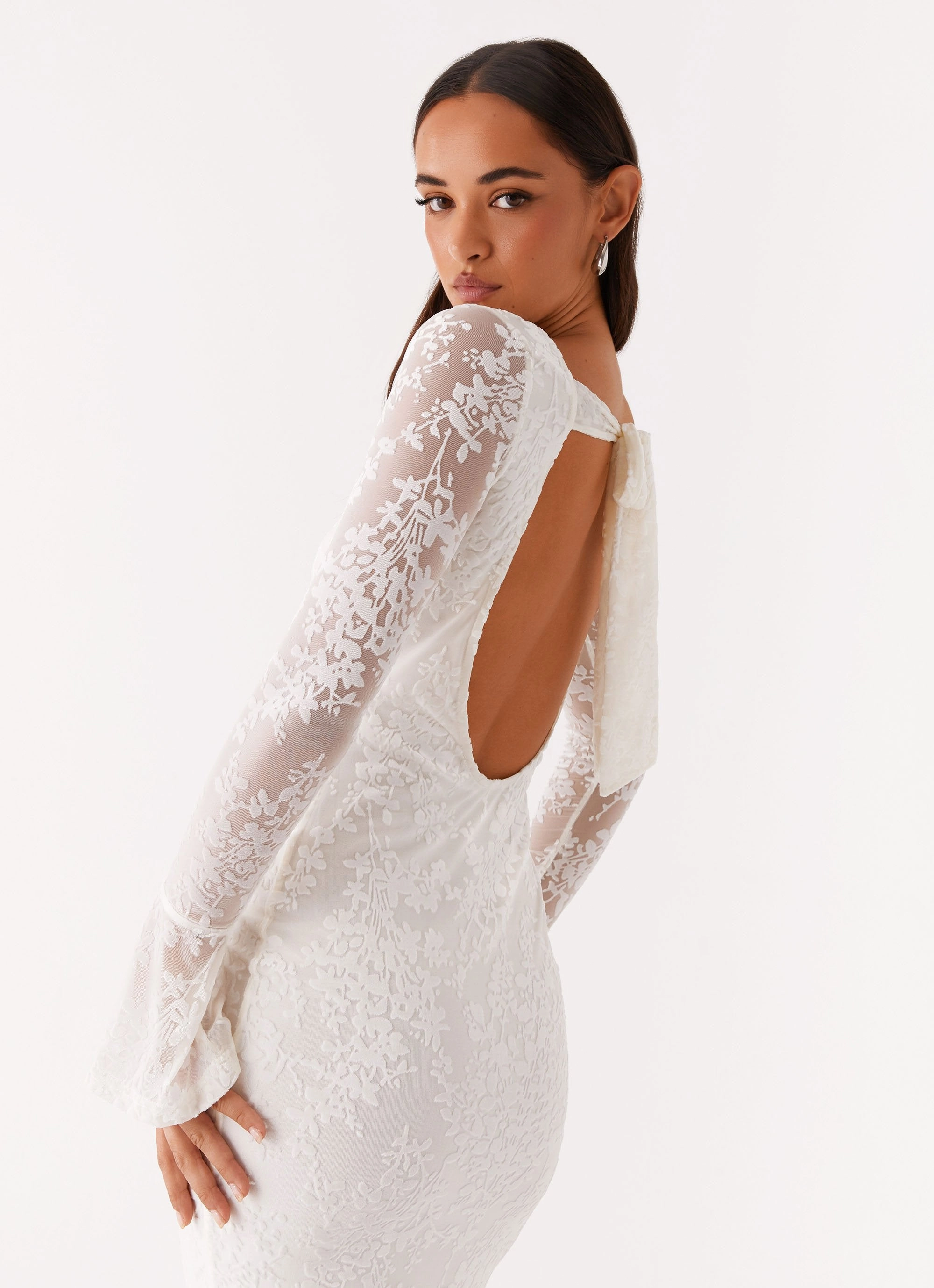 All-season polka-dot Thriving Maxi Dress - White