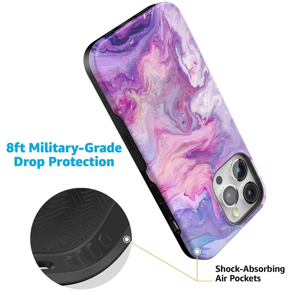 Tie Dying Over You | Purple Marble iPhone Case