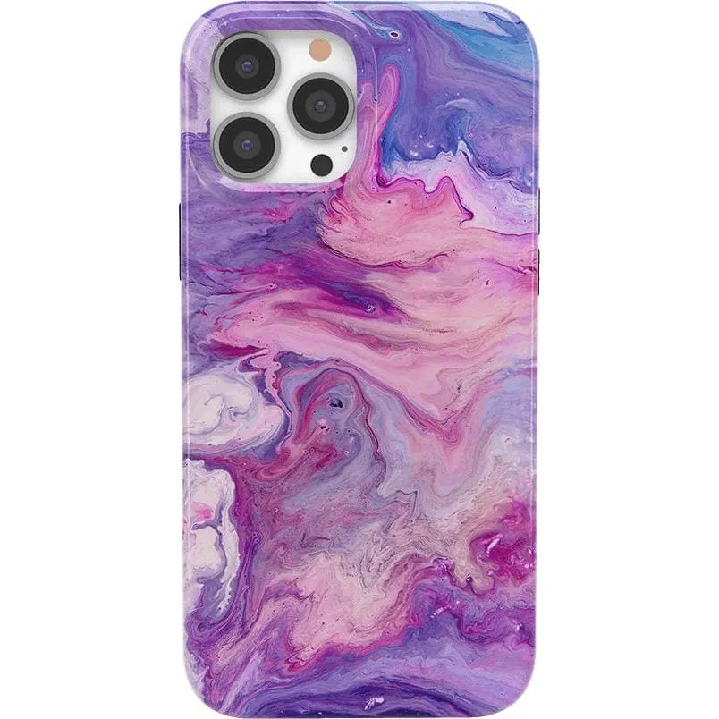 Tie Dying Over You | Purple Marble iPhone Case