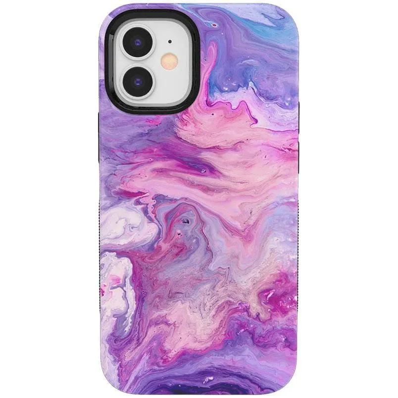 Tie Dying Over You | Purple Marble iPhone Case