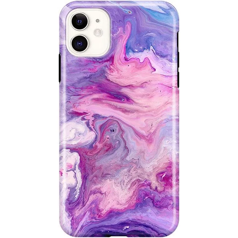 Tie Dying Over You | Purple Marble iPhone Case