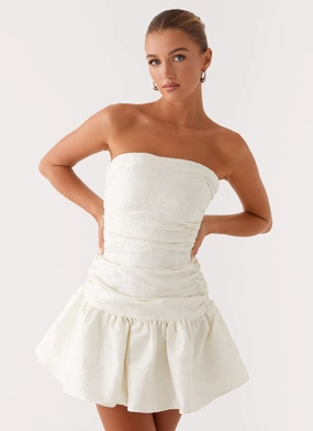 Radiant Mood Ray Of Light Mini Dress - White