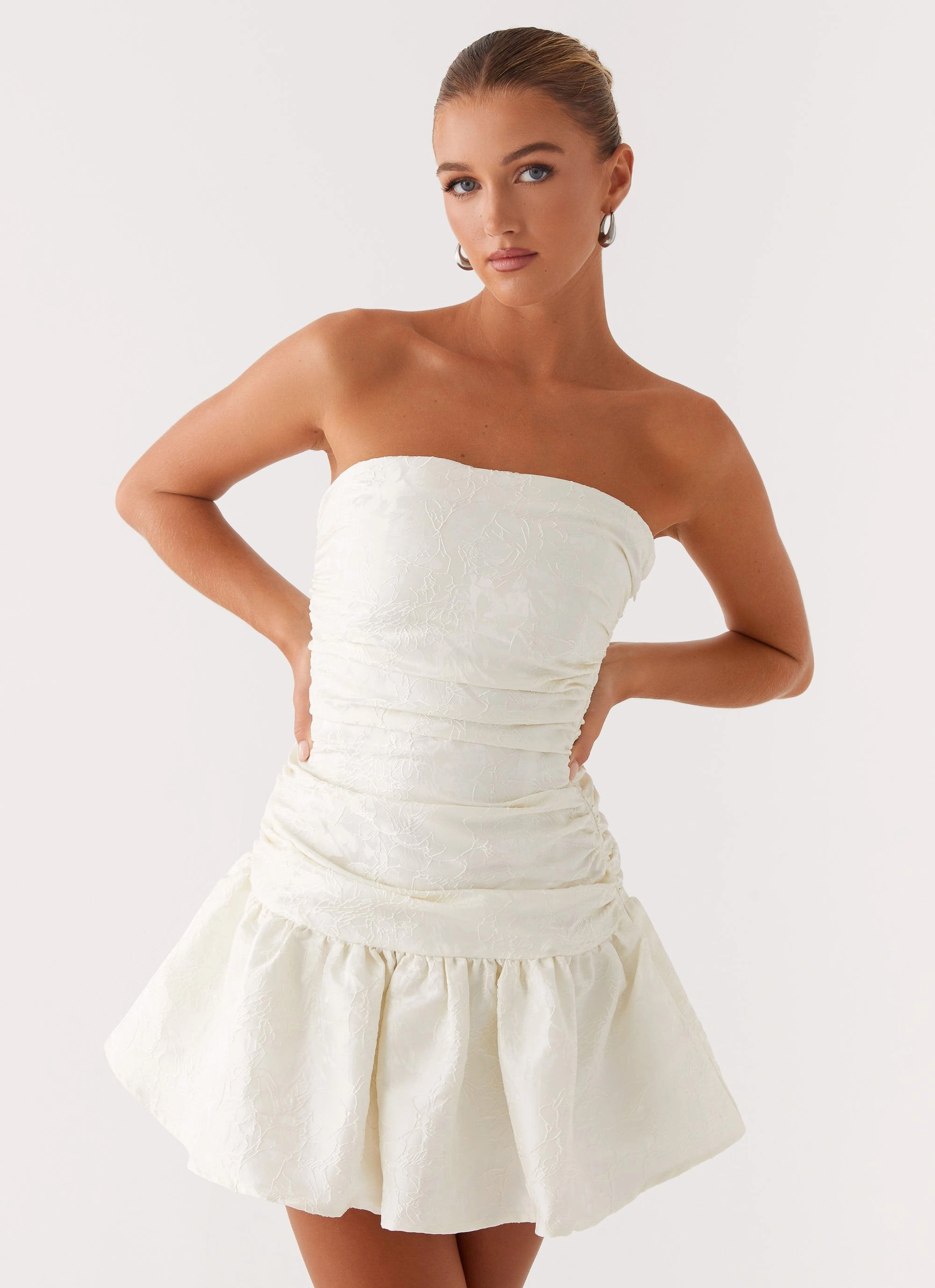 Radiant Mood Ray Of Light Mini Dress - White