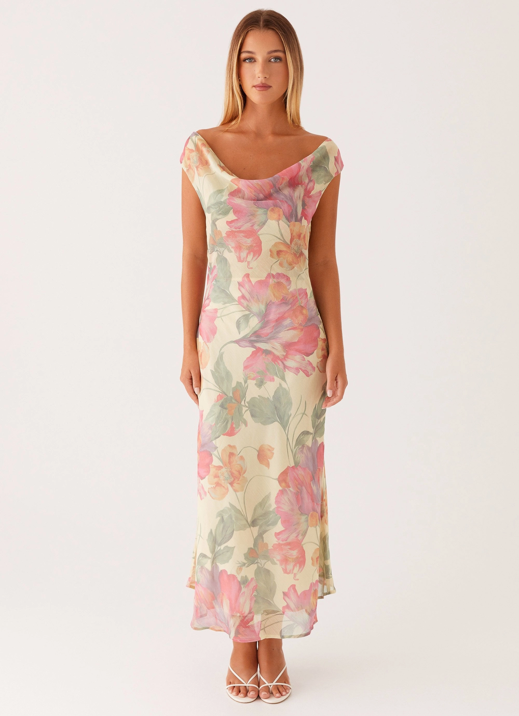 Fresh Outfit Role Model Maxi Dress - Yellow Peony