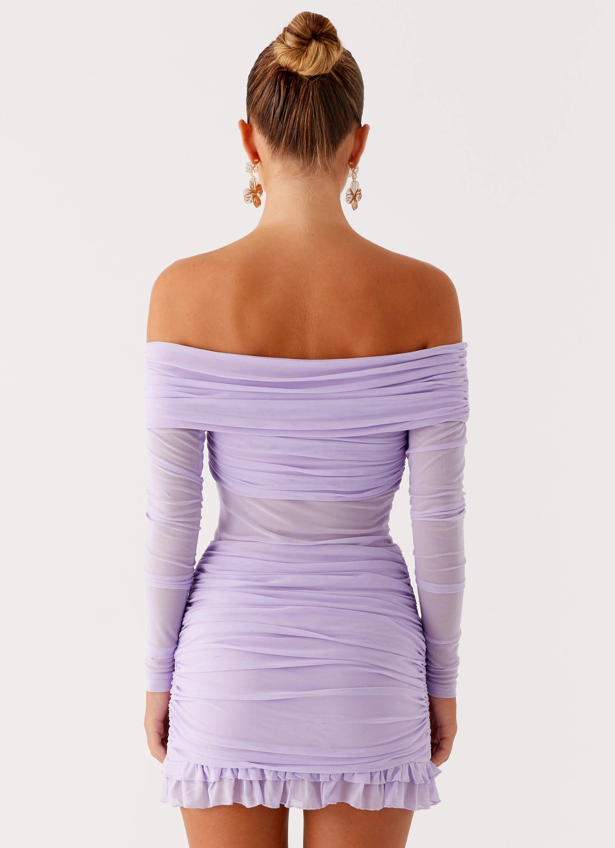 Tiff Long Sleeve Mini Dress - Lilac Cozy And Stylish