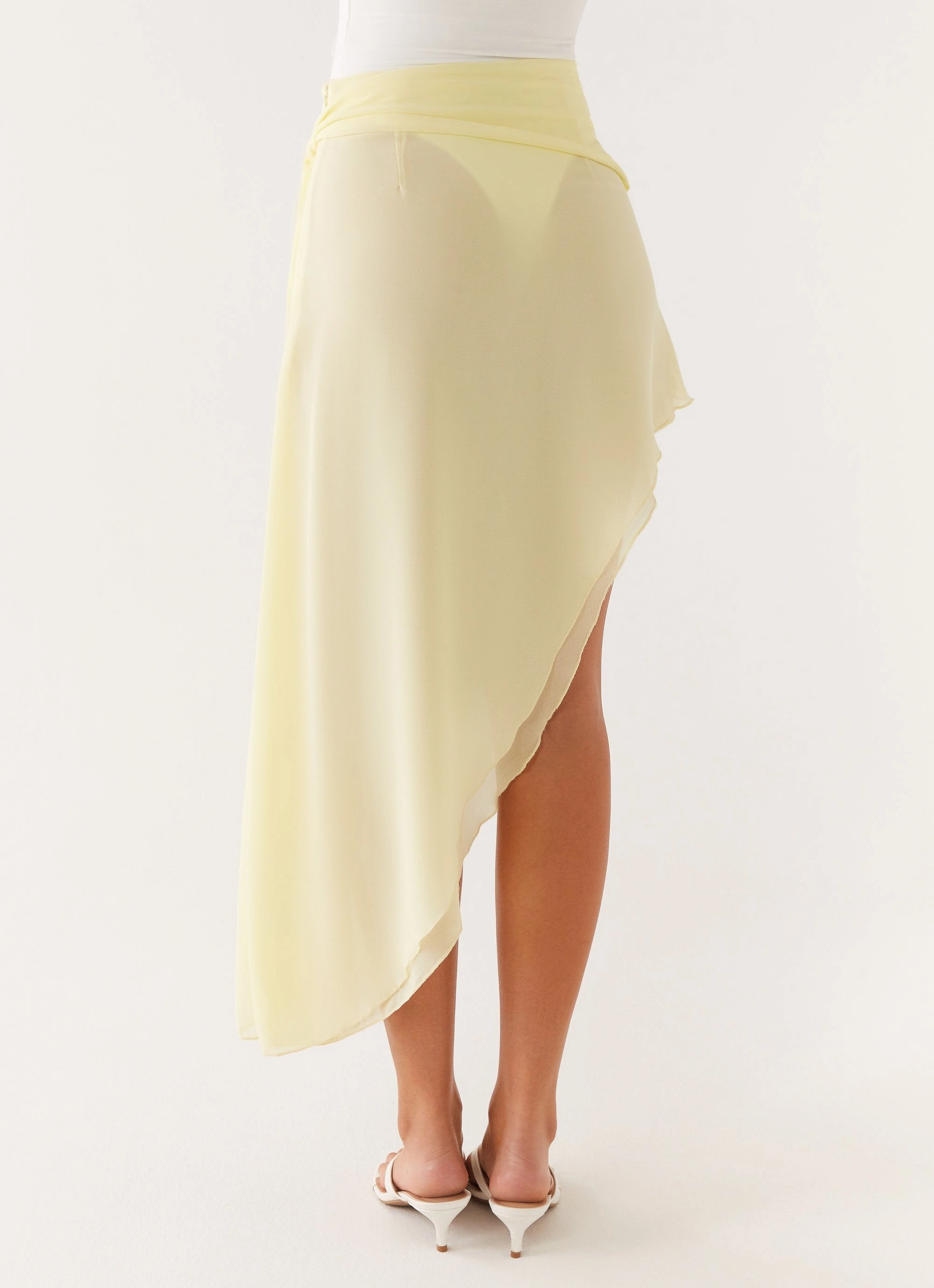Tilly Swim Skirt - Pastel Yellow OdorResistantFinish Minimal Stretch Fit