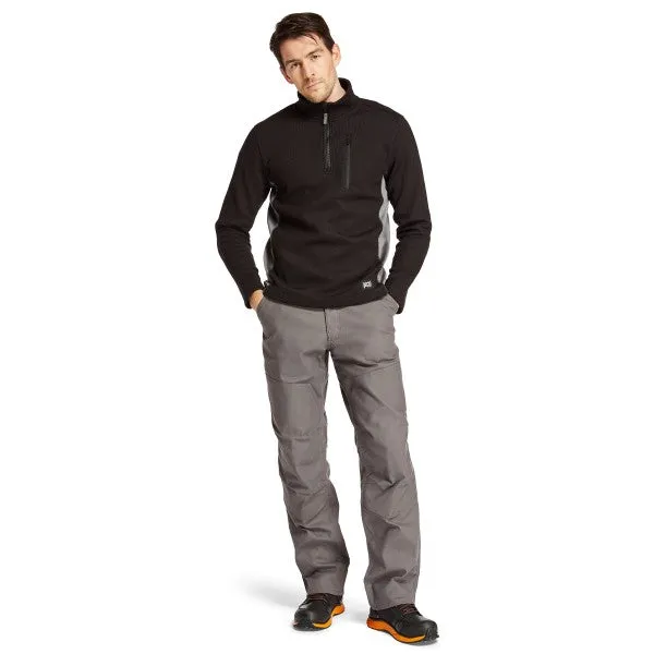 Timberland Pro Men's Studwall 1/4 Zip Textured Fleece Top - Black - TB0A1HGK015