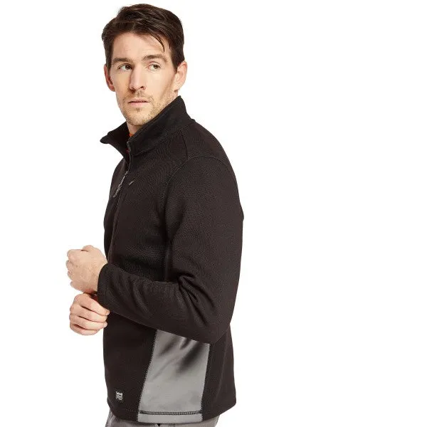 Timberland Pro Men's Studwall 1/4 Zip Textured Fleece Top - Black - TB0A1HGK015