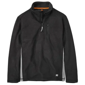 Timberland Pro Men's Studwall 1/4 Zip Textured Fleece Top - Black - TB0A1HGK015