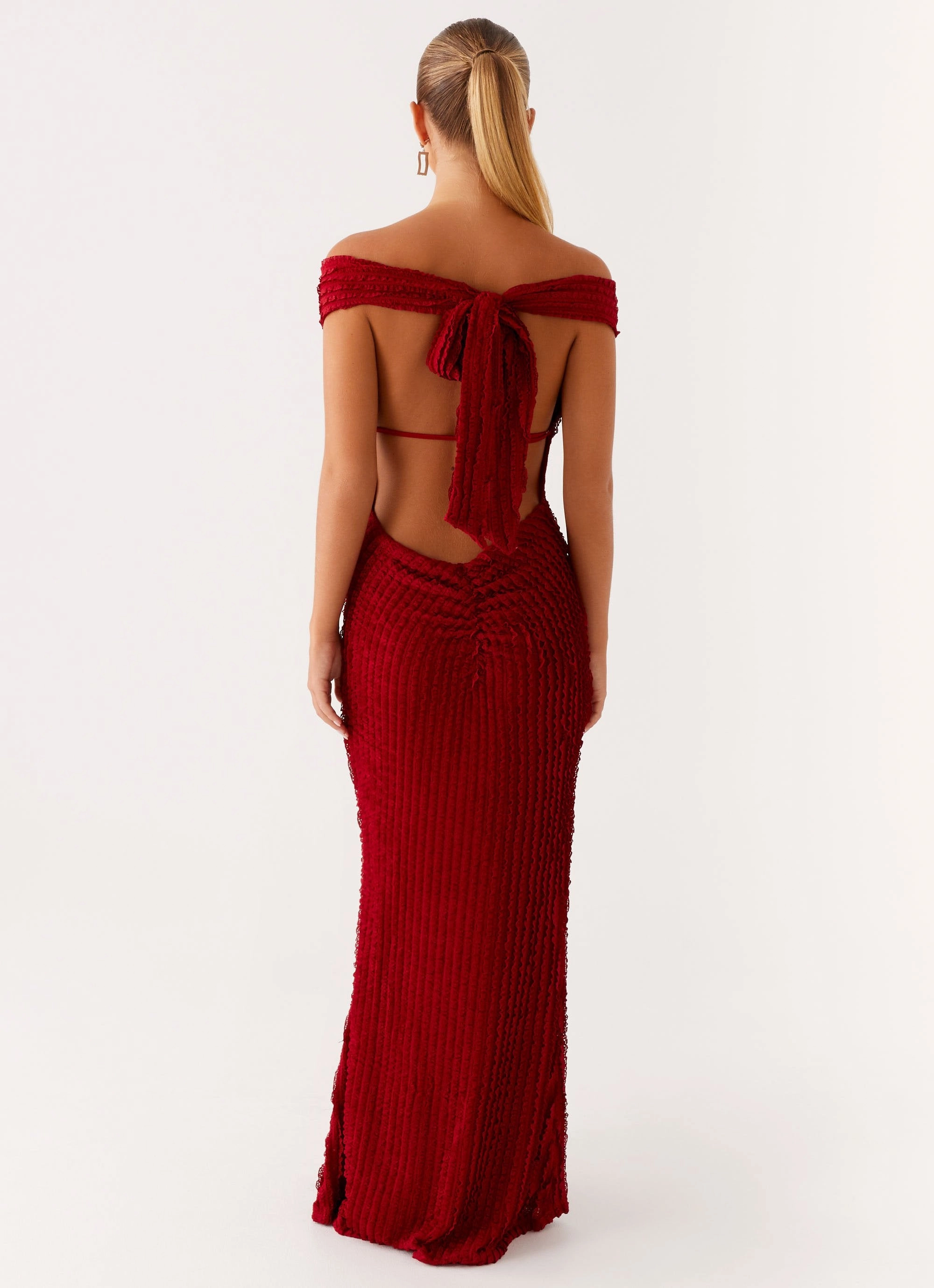 Chantelle Maxi Dress - Red Anti-bacterial