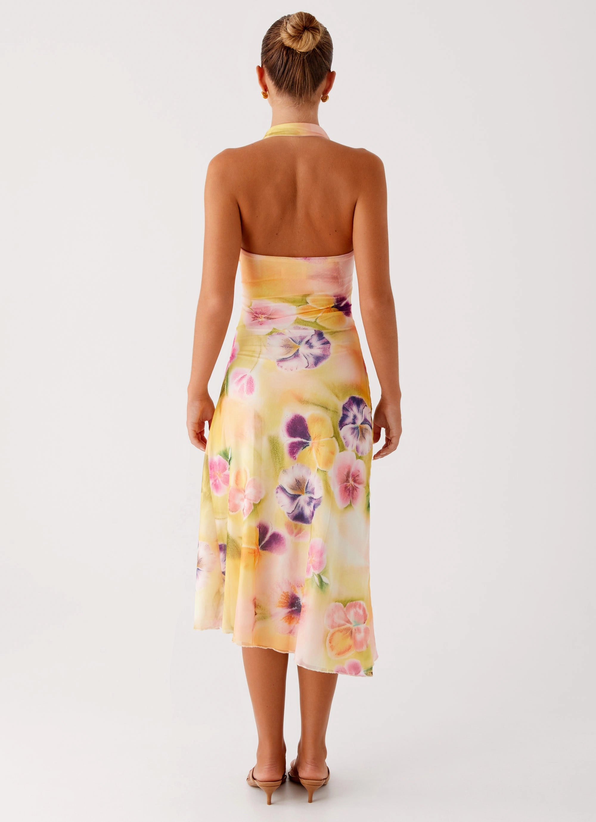 Spring-Season Kayce Midi Dress - Sunburst Floral