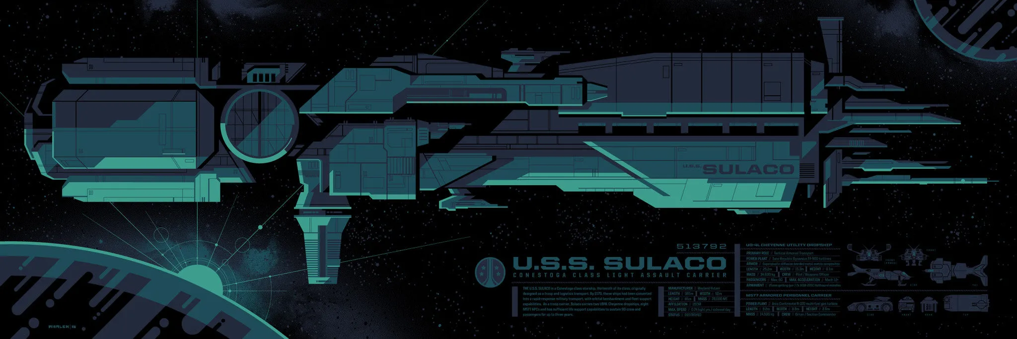Tom Whalen - "Sulaco Spec Sheet"
