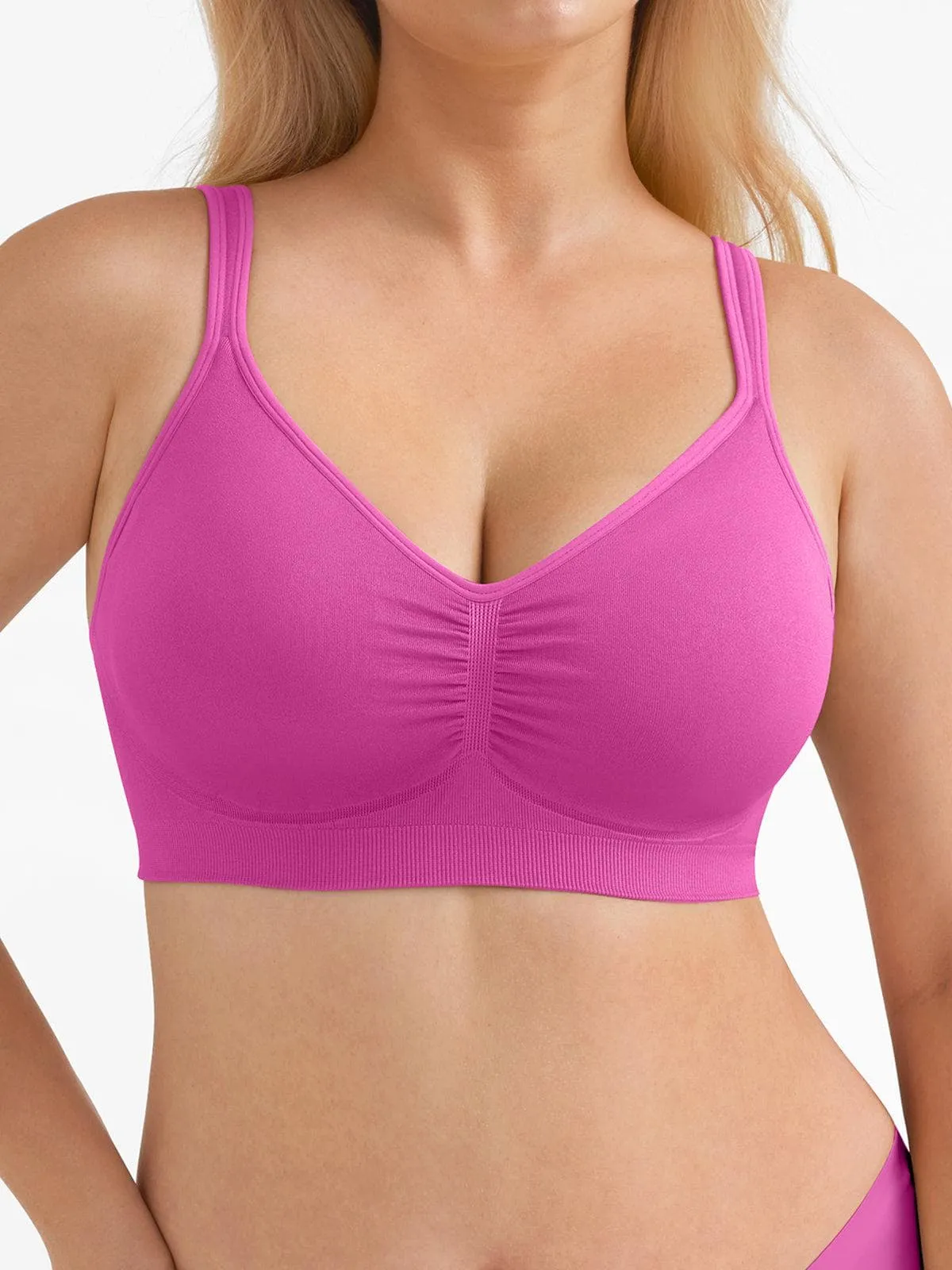 BreathableBack AntiFade Treatment Seamless Wireless Wide-Strap Everyday Bra