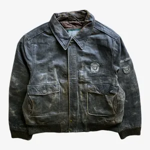 Traction Royal Airforce Squadron 52 Leather Pilot Jacket