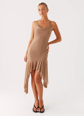 Soft Profile New Spirit Bessie Midi Dress - Beige
