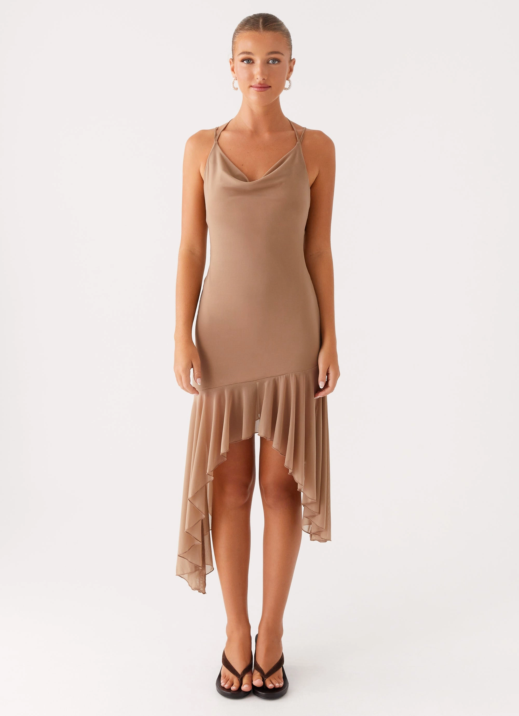 Cotton Skin Bessie Midi Dress - Beige