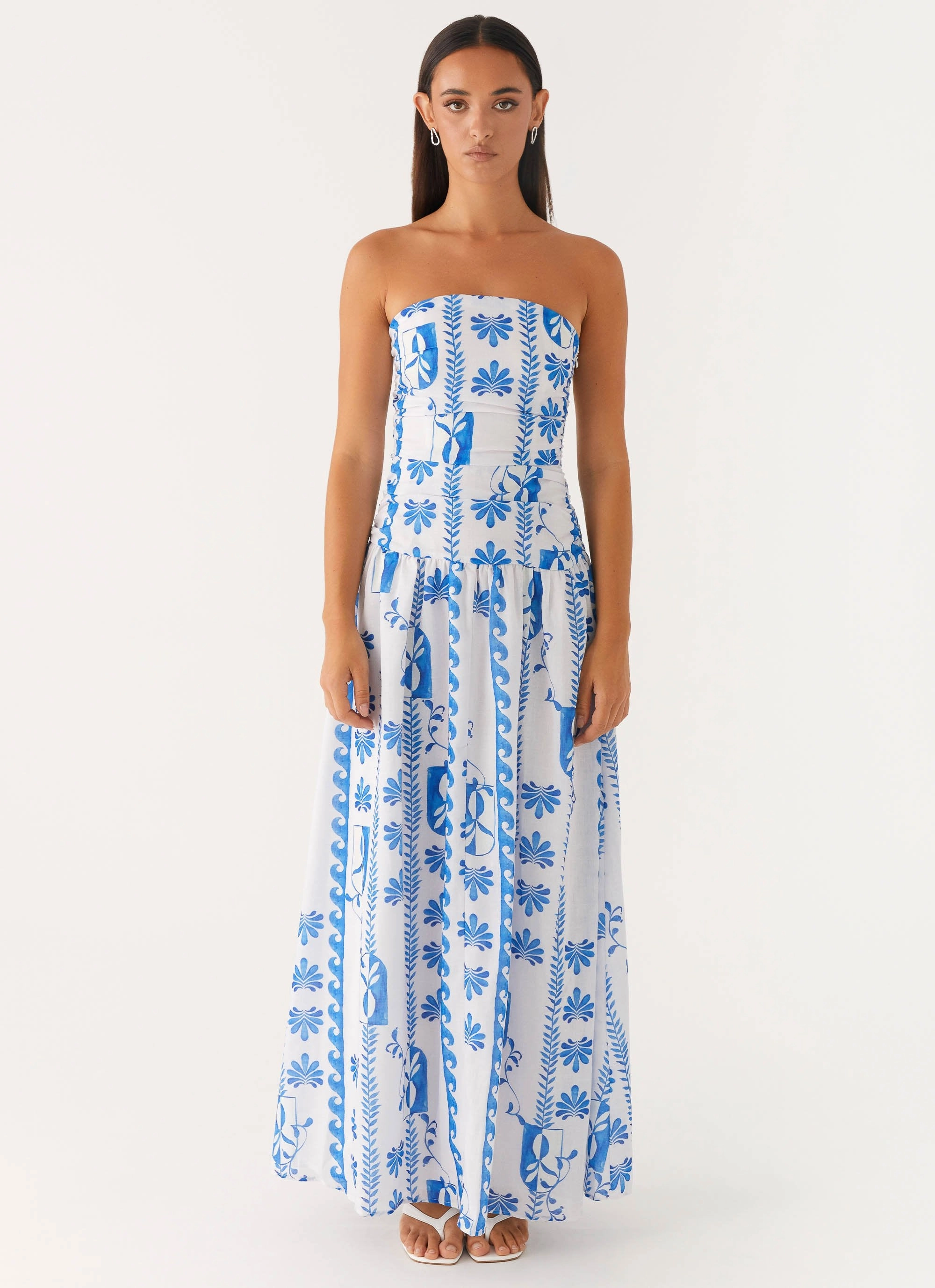 Carmel Maxi Dress - Floral Wave Quick Outfit Resort-Wear