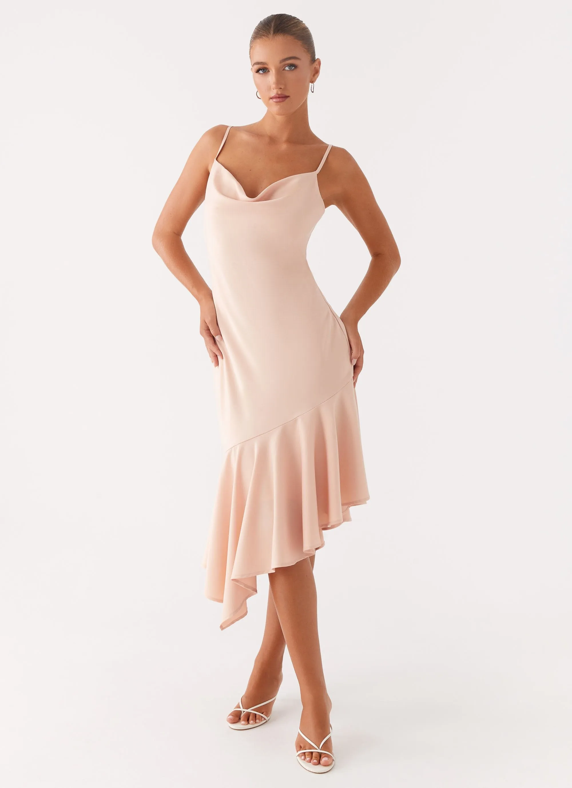 Korby Midi Dress - Pink Fresh Energy Minimal Curve