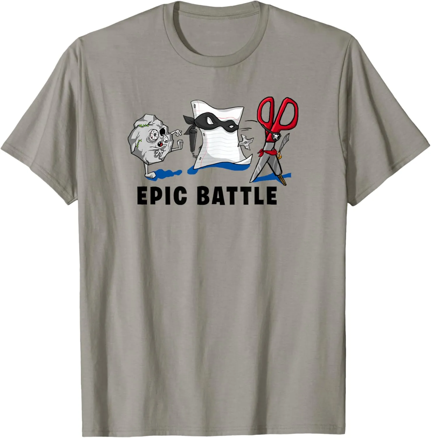 Trendy Graphic Rock Paper Scissors Epic Battle T-Shirt