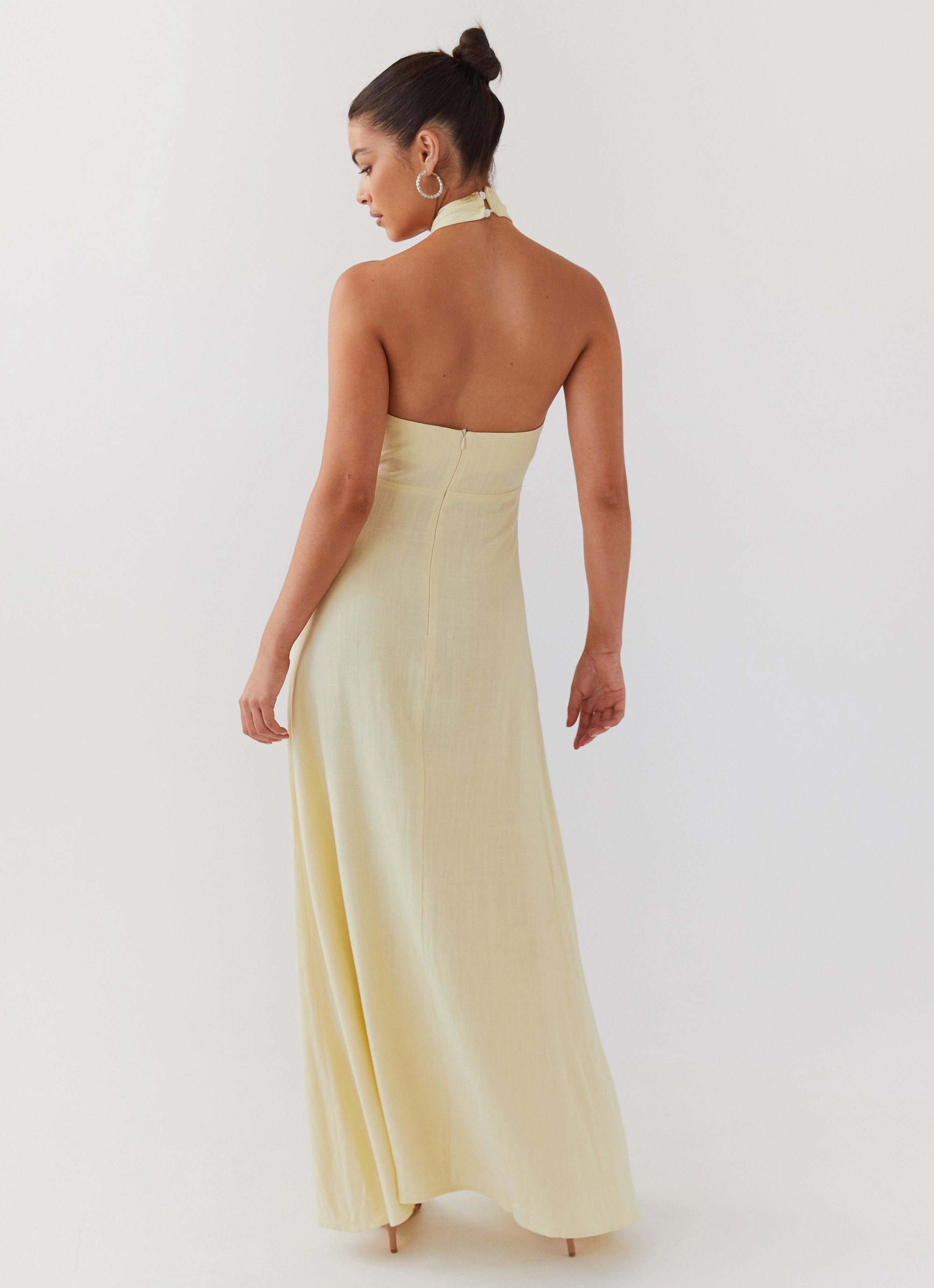Adrienne Linen Maxi Dress - Lemon Flattering Fit for All