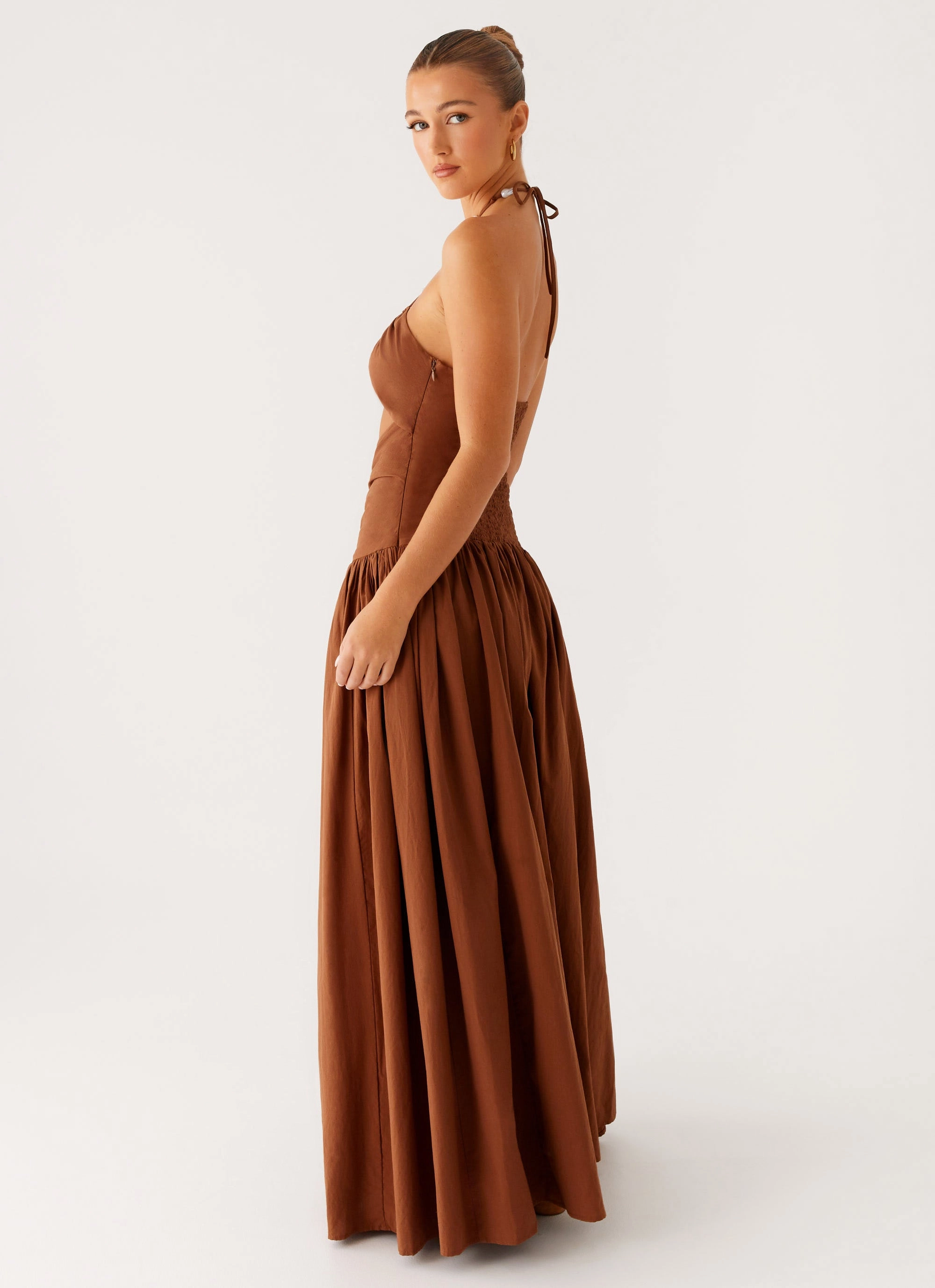 Paltrow Maxi Dress - Chocolate Customizable Option Seamless construction