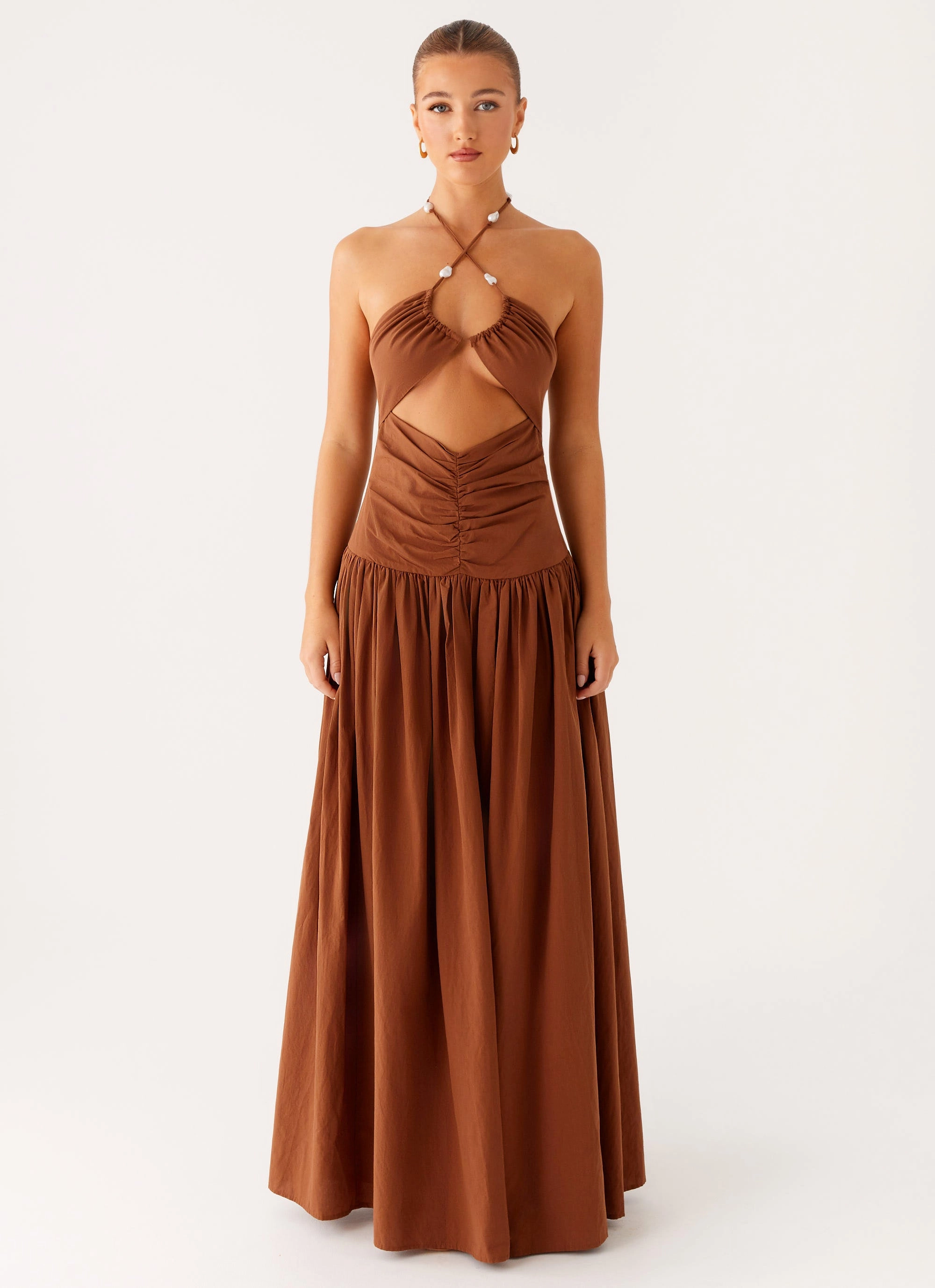 Paltrow Maxi Dress - Chocolate Polo Style Street Comfort
