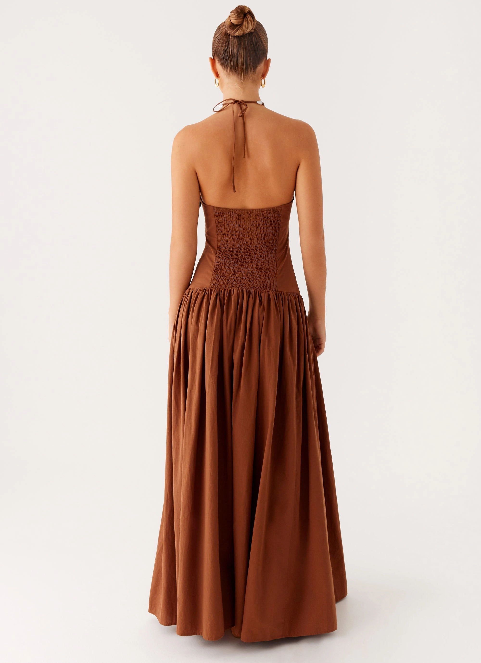 Functional Comfort Holiday Travel Paltrow Maxi Dress - Chocolate