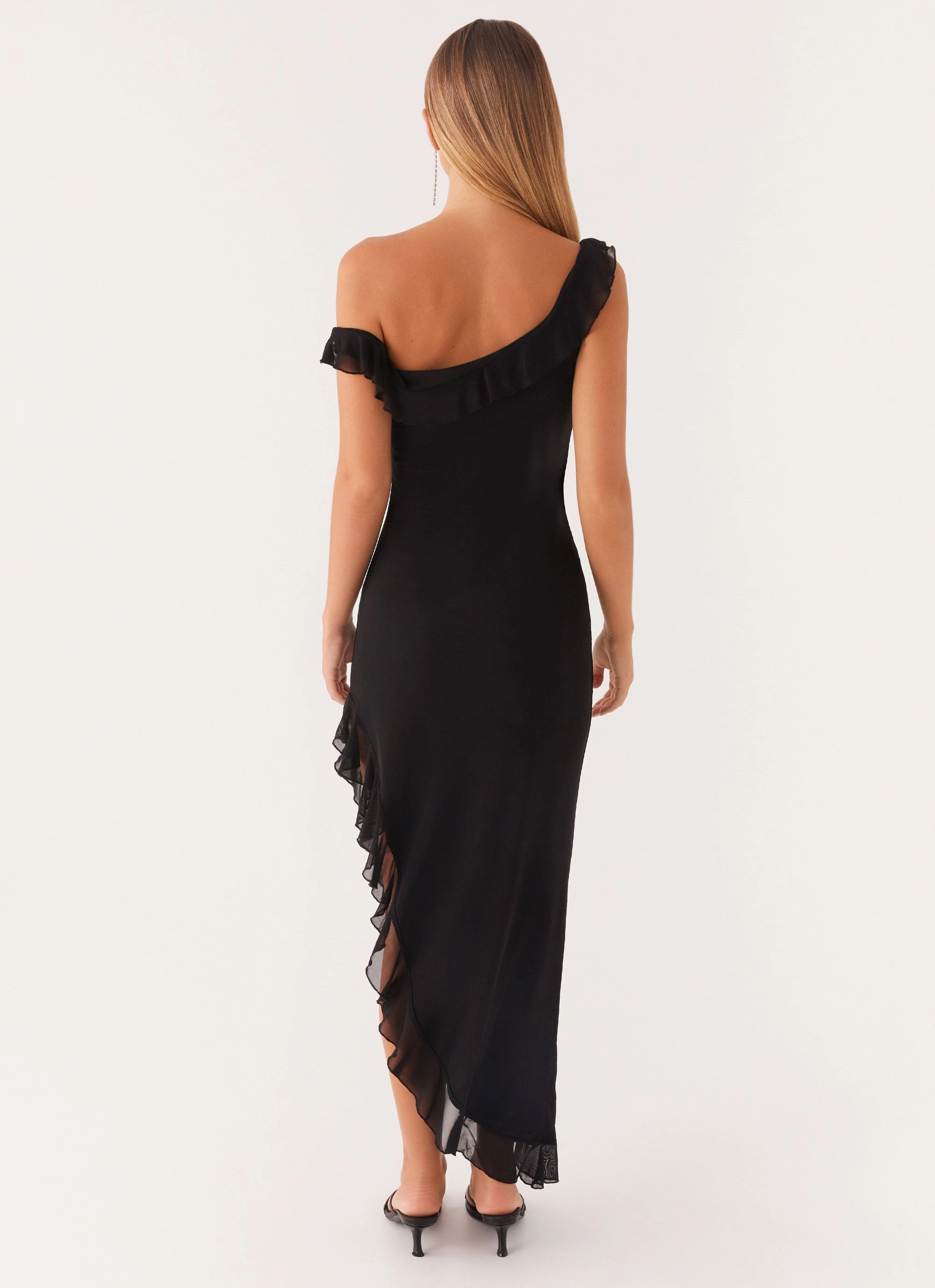 Sleek Touch Beaded-Edge Impossible Cut Out Midi Dress - Black
