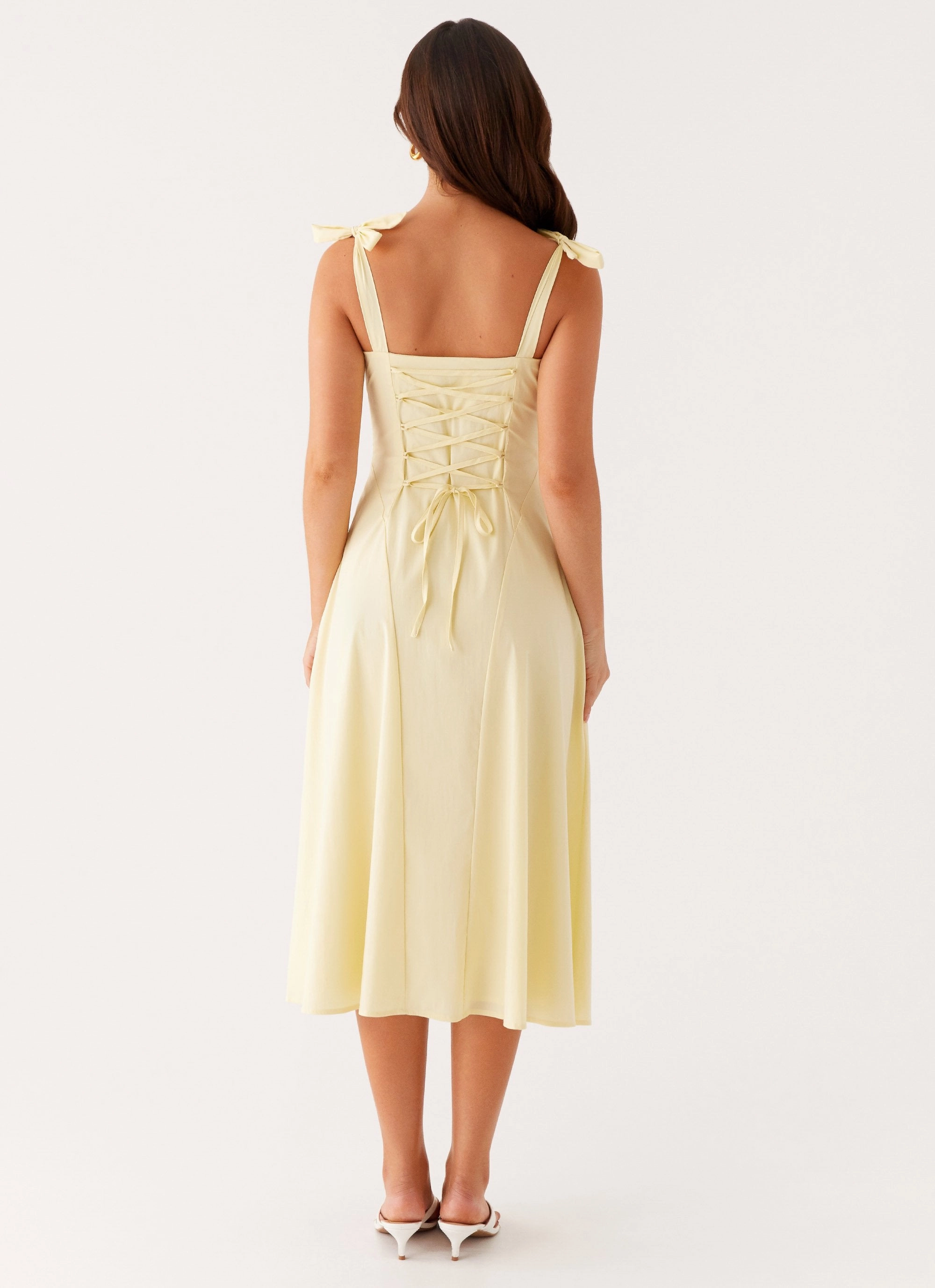 Calm Grace Adela Midi Dress - Yellow