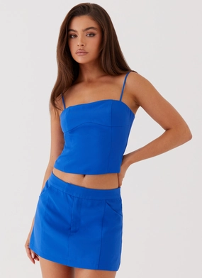 Eliana Crop Top - Cobalt LayeredDurability
