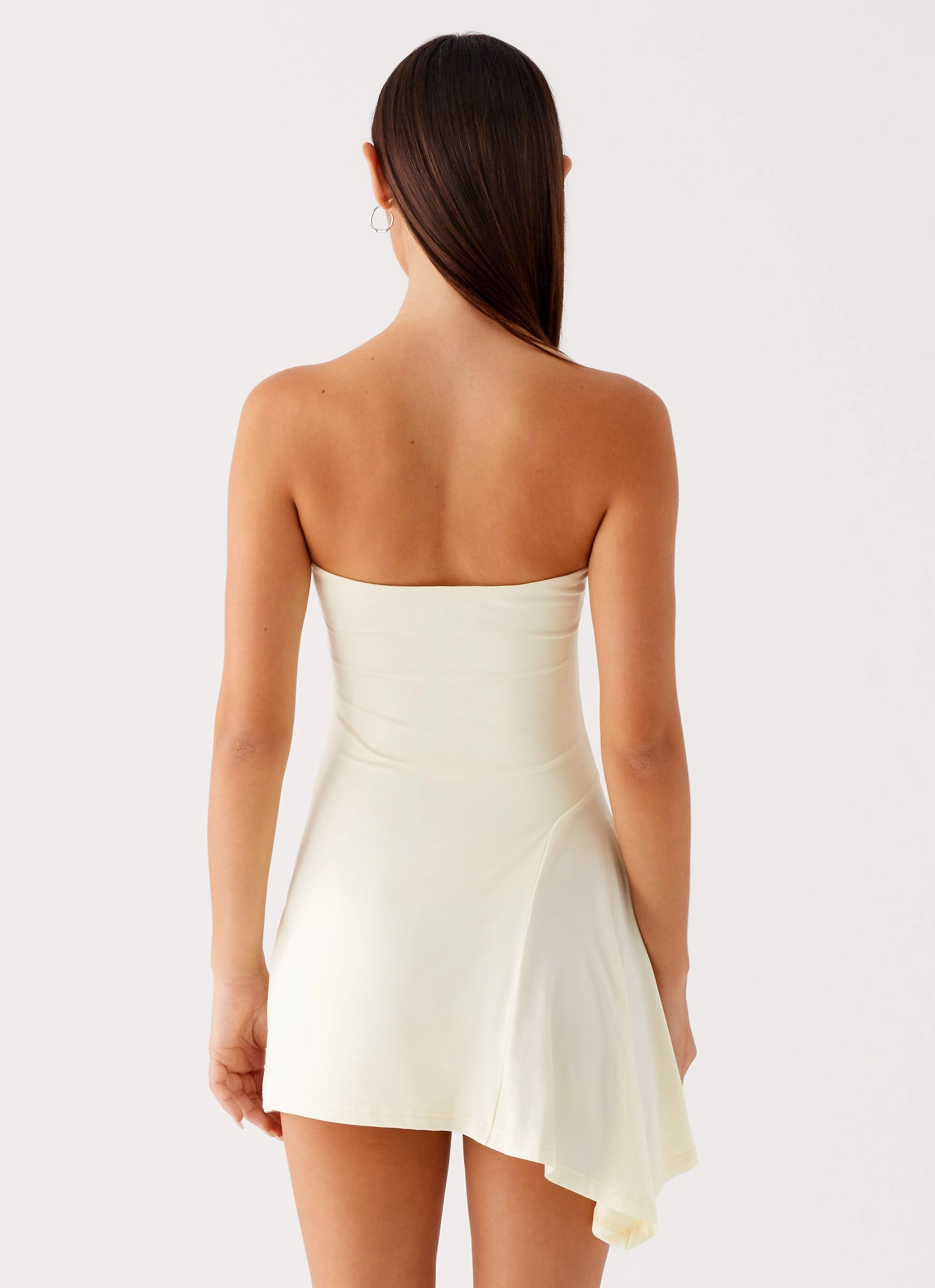 Quick-Dry TaglessDesign Sana Strapless Mini Dress - Yellow