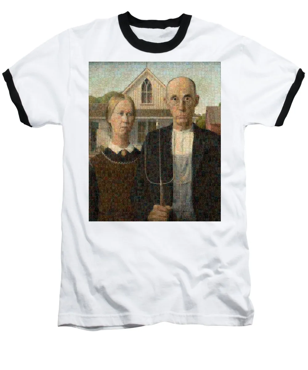 Tribute to American Gothic - Baseball T-Shirt