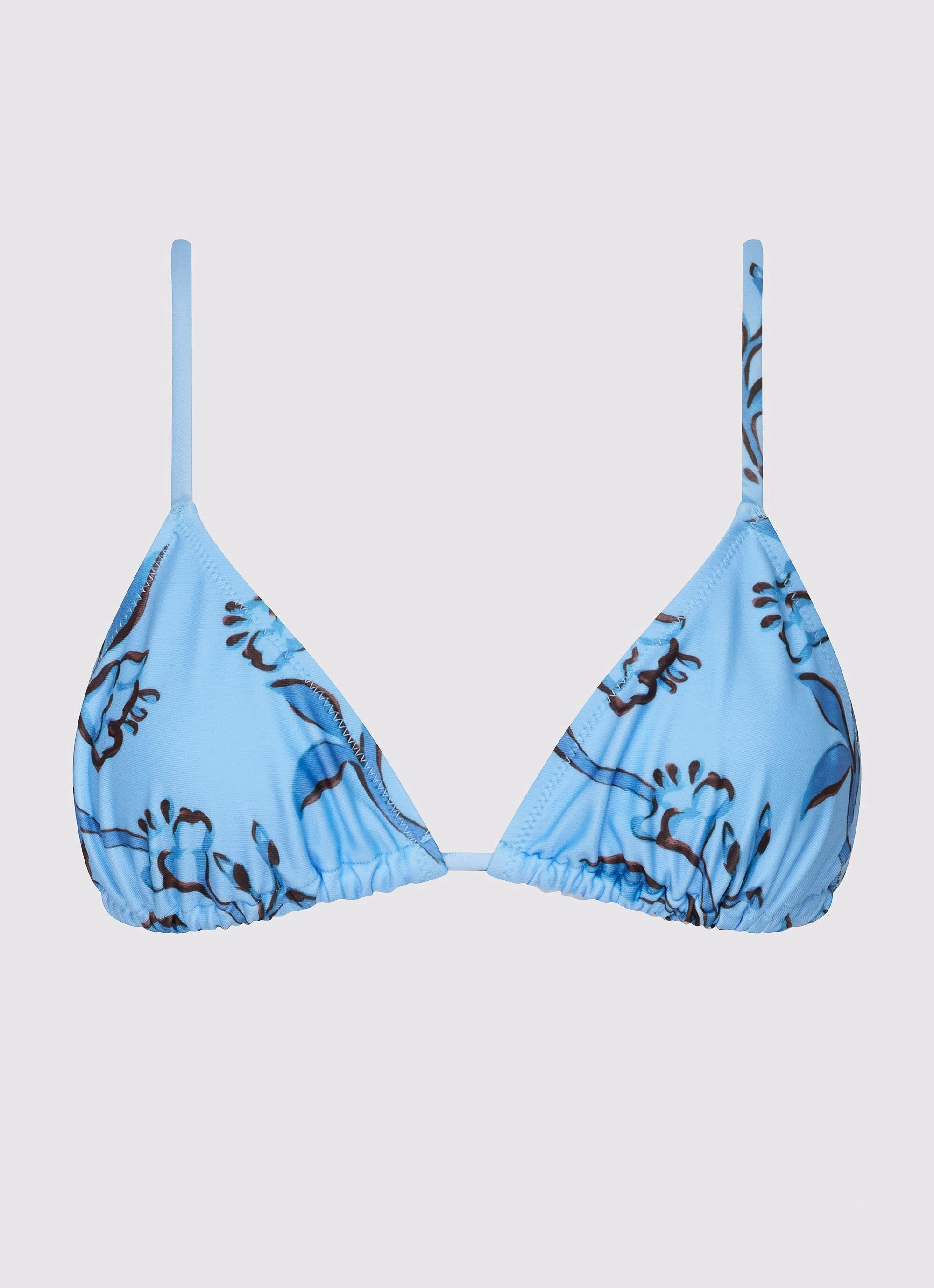 Bold-Hues Calista Bikini Top - Blue Floral Print