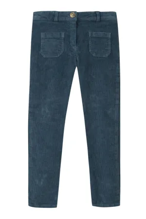 Trousers - Turquoise corduroy