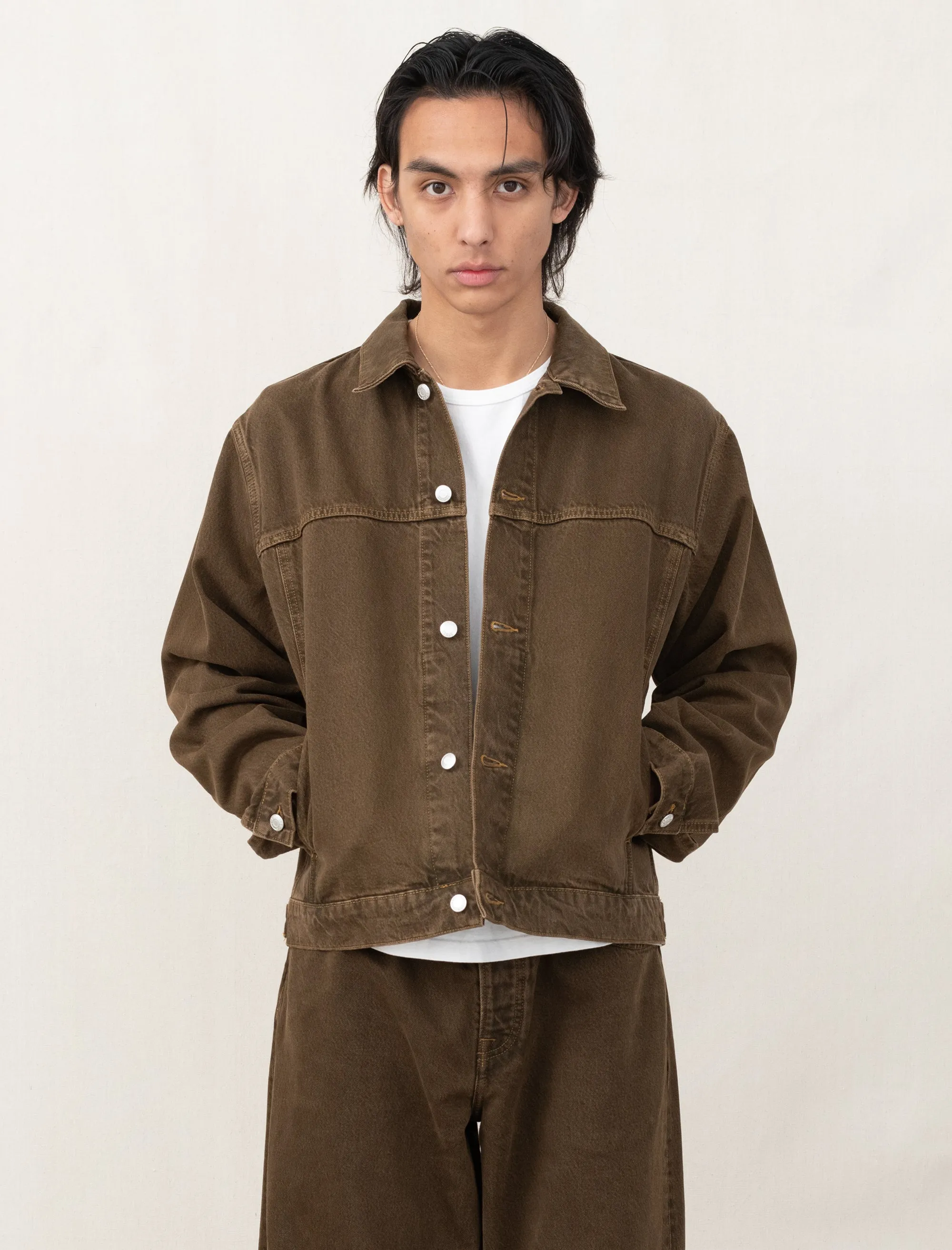 Trucker Jacket Denim (Mushroom)