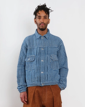 Tuesday Jacket - Indigo Wobbly Waffle Designer-Label