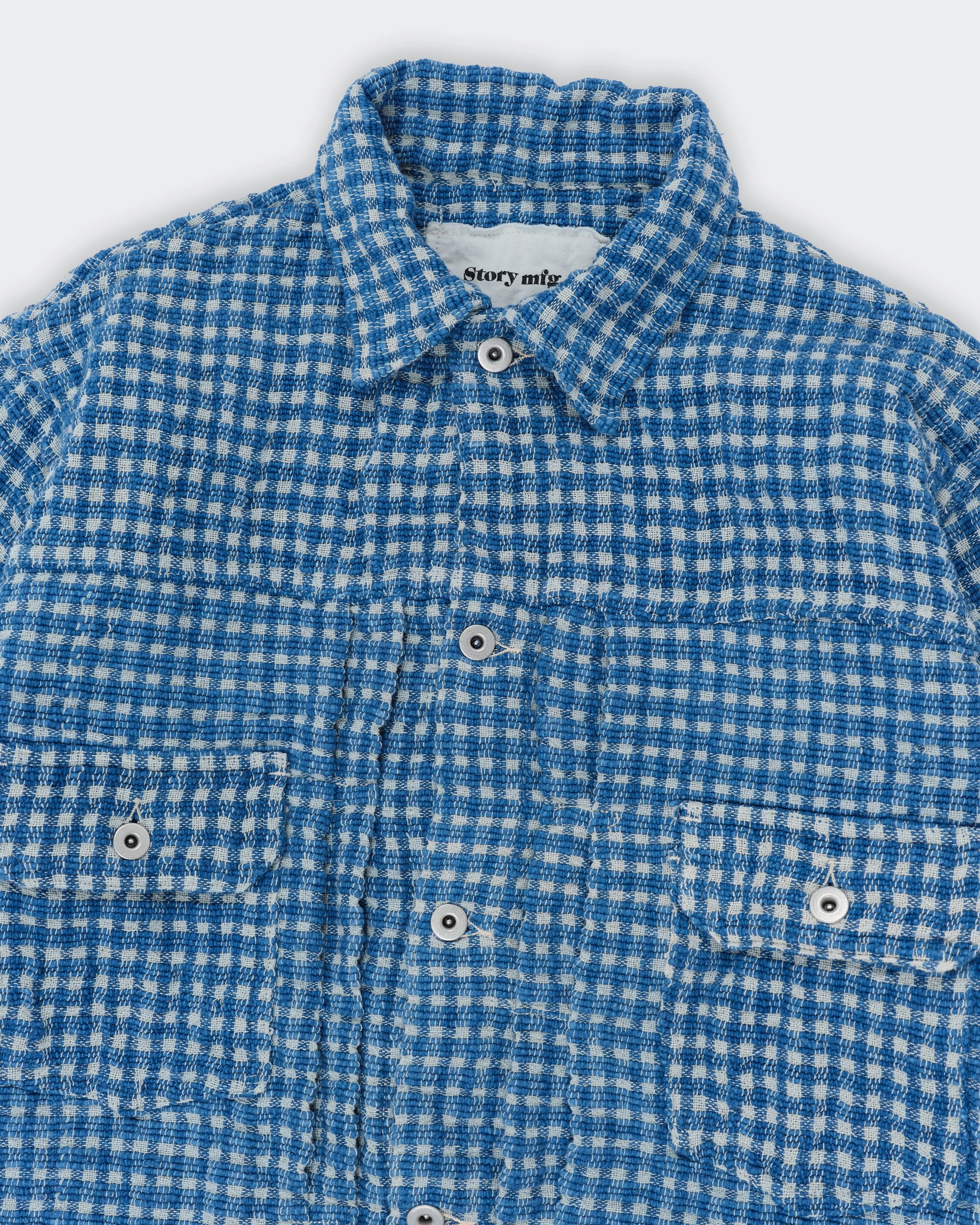 Tuesday Jacket - Indigo Wobbly Waffle All Fitwear Shiny-Lining