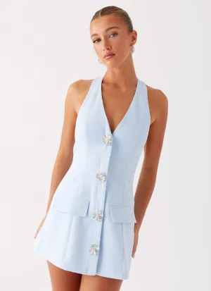 Comfy Style Jeanie Mini Dress - Blue